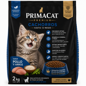 PrimaCat Cachorros Pavo y Arroz 2 kg