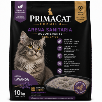 Prima Cat Arena Sanitaria Aglomerante Aroma Lavanda 10 kg
